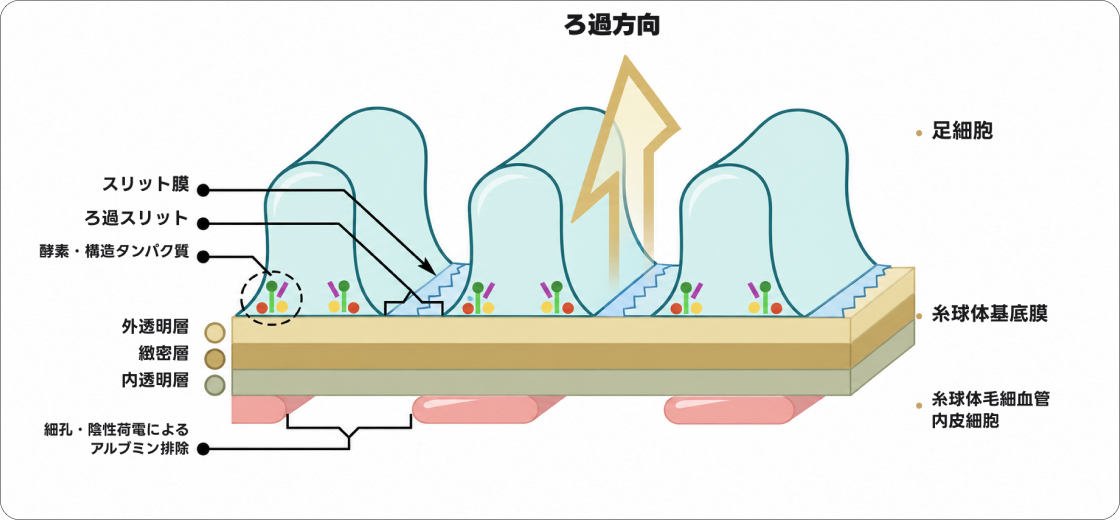 腎機能の解説図